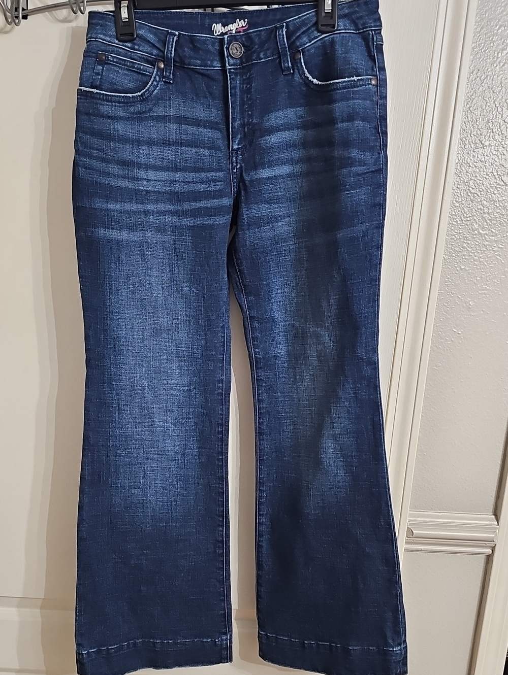 Wrangler Women's Dark Blue Wide Leg Trouser Jeans